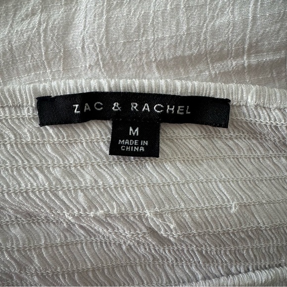 Zac & Rachel white flowy ruched blouse - Picture 5 of 6